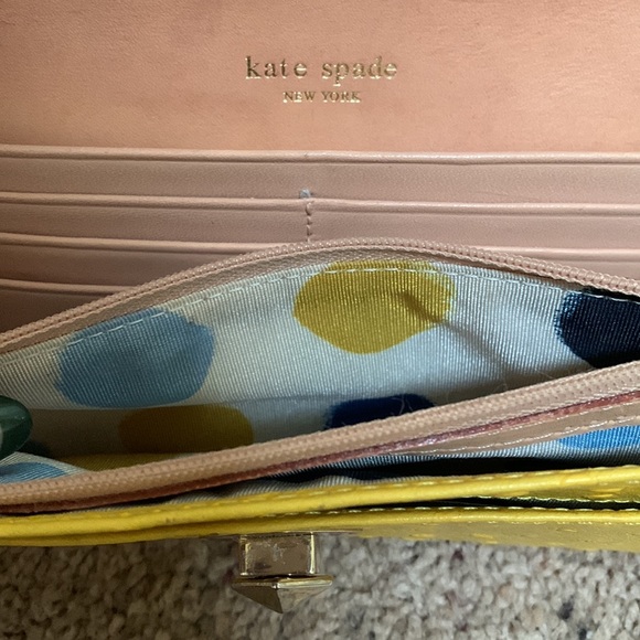 kate spade NY Leather Wallet with Polka Dot Lining - Picture 5 of 9